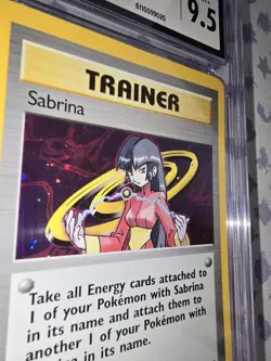 Sabrina 20/132 1st Ed. Pokemon Gym Challenge HoloRare CGC Mint+ 9.5 WOTC Vintage - Image 3