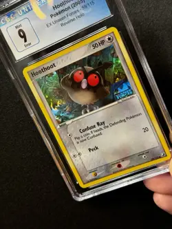 CGC 9 ERROR Pokemon Hoothoot #59 Unseen Forces INVERTED HOLO LAYER! - Image 3