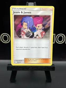 JESSIE AND JAMES - #58/68 - Holo Rare 2019 Pokemon TCG Sun&Moon Hidden Fates LP - Image 2