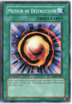 Yugioh - Meteor of Destruction SD3-EN026 1st Edition - Structure Deck: Blaze of - Image 1