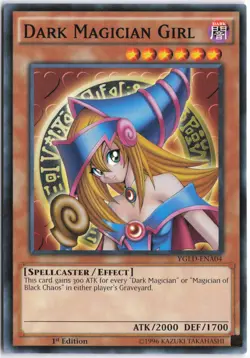 Yugioh - Dark Magician Girl (A) YGLD-ENA04 1st Edition - King of Games: Yugi's L - Image 1