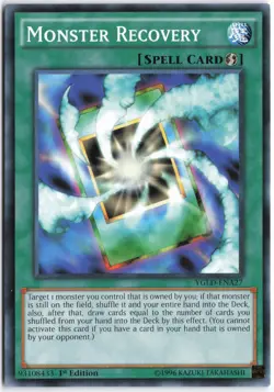 Yugioh - Monster Recovery (A) YGLD-ENA27 1st Edition - King of Games: Yugi's Leg - Image 1