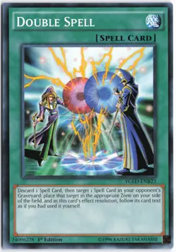 Yugioh - Double Spell YGLD-ENB23 1st Edition - King of Games: Yugi's Legendary D - Image 1