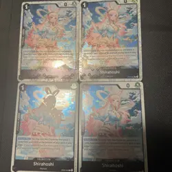 4x playset Shirahoshi (Jolly Roger Foil) One Piece R OP05-082 English - Image 1