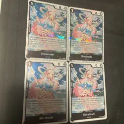 4x playset Shirahoshi (Jolly Roger Foil) One Piece R OP05-082 English - Image 2