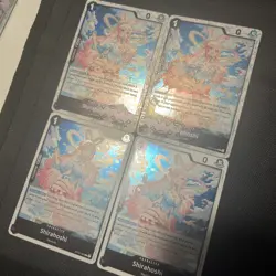 4x playset Shirahoshi (Jolly Roger Foil) One Piece R OP05-082 English - Image 3