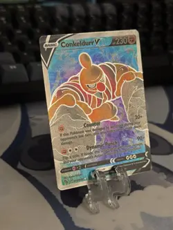 Conkeldurr V 073/078 Pokemon GO Ultra Rare Full Art Holo Pokemon Card - NM - Image 2