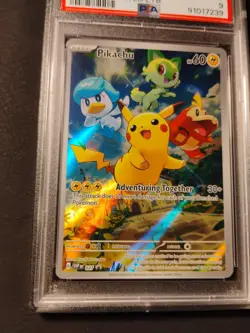 2023 Pokemon SVP en Pikachu #027 --Paldea Evolved Promo Card PSA 9 Graded - Image 3