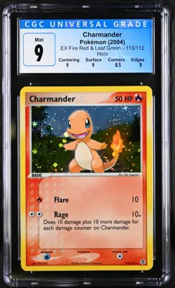 Pokemon 2004 Charmander EX Fire Red & Leaf Green 113/112 Holo CGC 9 (not psa) - Image 1