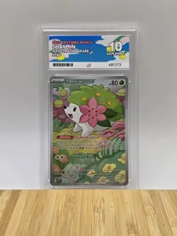 Shaymin 185/182 Pokemon Card Destined Rivals Ace 10 Graded Illustration Rare - Image 1