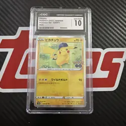 Pikachu 2022 Japanese Pokemon GO #28 Holo CGC Gem Mint 10 - Image 1