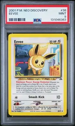 2001 Pokemon Neo Discovery Eevee #38 Graded PSA 9 MINT - Image 1