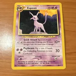 Pokemon Espeon 20/75 Neo Discovery Rare Regular English 70 HP Stage 1 - Image 1