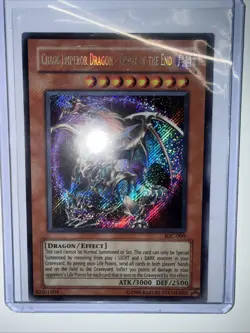 🔥 YUGIOH CHAOS EMPEROR DRAGON - ENVOY OF THE END IOC-000 SECRET ORIGINAL LP #1 - Image 1