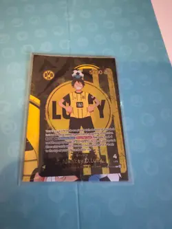 One Piece x BVB Dortmund Promo Karte ST13-003 Monkey D Luffy Sealed English - Image 1
