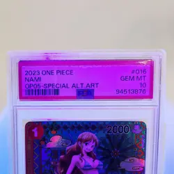 PSA 10 Nami OP01-016 S P Alt. Art / OP05 One Piece - Image 3