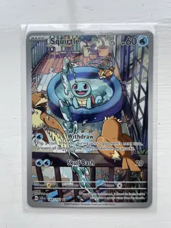 Pokemon Squirtle TCG Full Art Holo Card 148/142 Stellar Crown Illustration Rare - Image 1