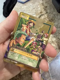 One Piece Cardgame Carddass Booster3 Metal CS-W01 Bandai 2003 Japan Gold Card - Image 1