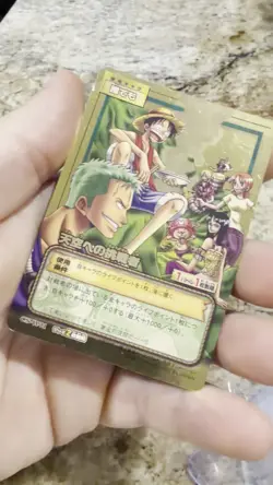 One Piece Cardgame Carddass Booster3 Metal CS-W01 Bandai 2003 Japan Gold Card - Image 2