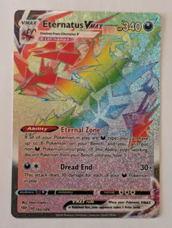 Pokemon TCG Card Eternatus VMAX 192/189 Secret Rare Rainbow Darkness Ablaze - Image 1