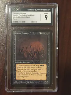 Demonic Hordes - Beta ~CGC 9~ Magic The Gathering MTG Graded - Image 1
