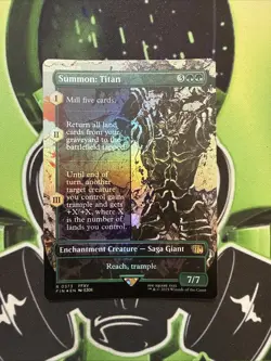 Summon: Titan (Borderless Foil) - Final Fantasy - FIN 0373 - Mtg NM - Image 1