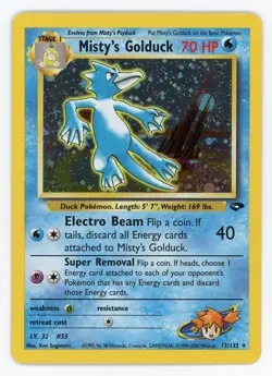 Misty's Golduck Holo - Pokemon 2000 Gym Challenge #12 NM+ - Image 1