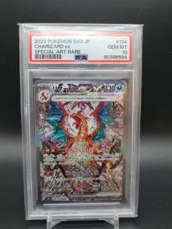 2023 Charizard ex 134/108 Ruler of the Black Flame SAR Japanese PSA 10 Pokemon - Image 1