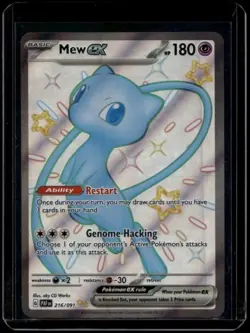 Pokemon TCG Mew ex 216/091 Paldean Fates Shiny Ultra Rare NM - Image 1