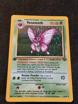Pokemon Venomoth Holo Rare 1st Edition Jungle 13/64 - Image 1