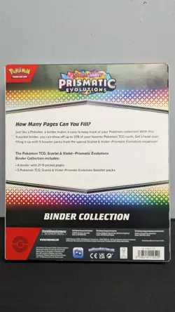 Pokemon TCG Scarlet Violet Prismatic Evolutions Binder Collection - New, Sealed - Image 5