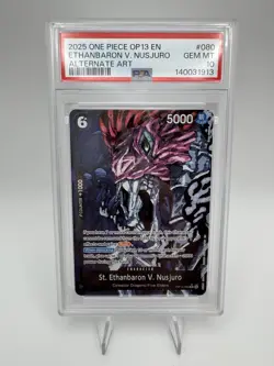 2025 One Piece Namco St. Ethanbaron V. Nusjuro OP13-080 Alternate Art PSA 10 - Image 2
