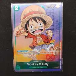 Bandai Monkey.D.Luffy P-037 Promo Foil Character Card One Piece sealed - Image 1