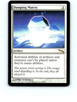 Damping Matrix #161 Rare Mirrodin MTG NP Near Mint or Better - Image 1