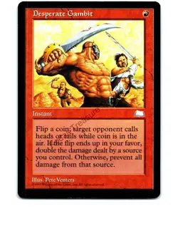 Desperate Gambit Red Uncommon Weatherlight MTG NP Near Mint or Better - Image 1