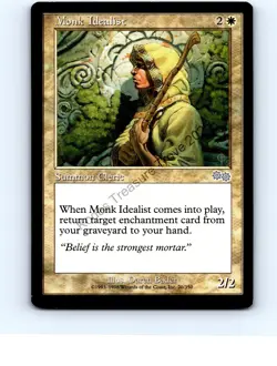 Monk Idealist #20 Uncommon Urza's Saga MTG NP Near Mint or Better - Image 1