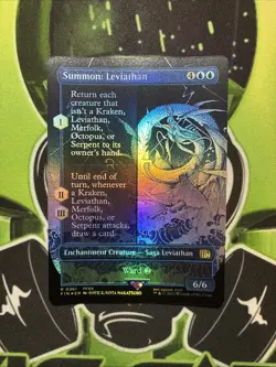 MTG - Summon: Leviathan (Borderless Foil) - Final Fantasy - FIN 0361 - Image 1