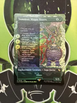 Summon: Magus Sisters (Borderless Foil) Final Fantasy Magic: The Gathering NM - Image 1