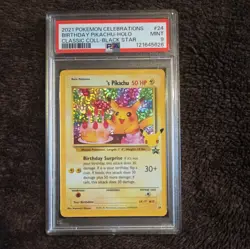PSA 9 - Birthday Pikachu 24 - Celebrations Classic Collection - Pokemon TCG - Image 1