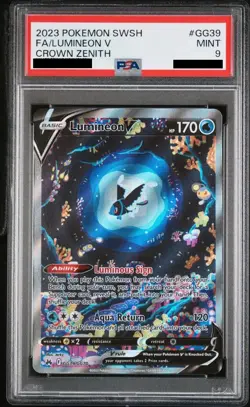 Lumineon V - Pokemon Sword And Shield Crown Zenith #GG39 - PSA 9 - Image 1