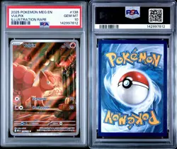2025 POKEMON MEG EN-MEGA EVOLUTION ILLUSTRATION RARE #138 VULPIX PSA 10 - Image 3