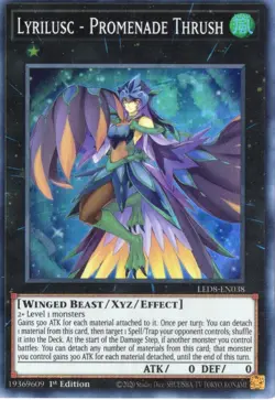 Yu-Gi-Oh! Lyrilusc - Promenade Thrush 1st Ed. LED8-EN038 Super Rare NM/LP x1 - Image 1