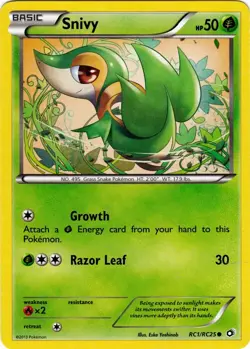 Snivy RC1/RC25 Legendary Treasures Pokemon Card NM - Image 1