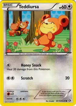 Teddiursa RC15/RC25 Legendary Treasures Pokemon Card NM - Image 1