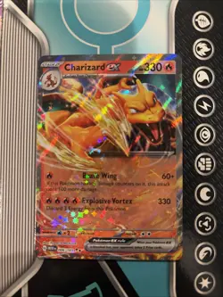 Pokemon Charizard EX Double Rare Holo Card 006/165 SV Scarlet and Violet 151 - Image 1