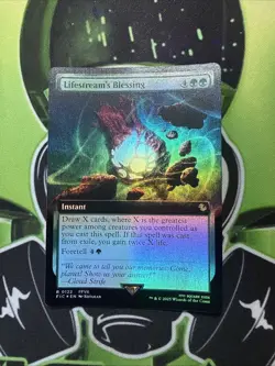 Lifestream's Blessing (Extended Art FOIL) Final Fantasy Magic Mtg NM - Image 1