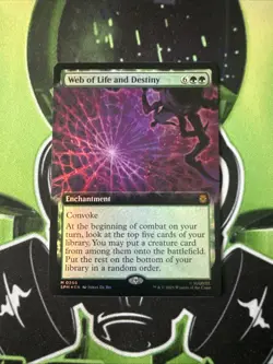 Web of Life and Destiny (Extended Art FOIL) Marvel Spider-Man - Magic (MTG) NM - Image 1