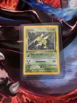 1999 Pokemon Base Set Scyther Holo 10/64 Italian WOTC Vintage Foil Italian - Image 1