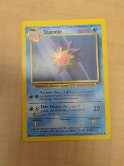 Vintage 1999 Pokemon TCG Starmie Base Set 64/102 Card Unlimited Uncommon NM - Image 1