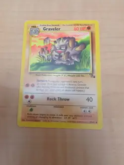 Pokemon TCG Graveler Fossil, Unlimited Uncommon Card 37/62 - Image 1